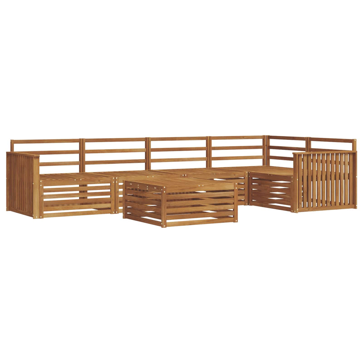 vidaXL Outdoor Sofa Set 6 pcs Natural 2