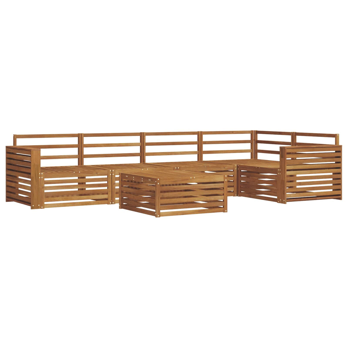 vidaXL Outdoor Sofa Set 6 pcs Natural 2