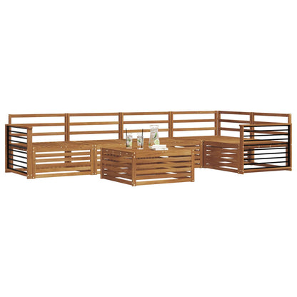 Outdoor Sofa Set 6 pcs Natural Straight