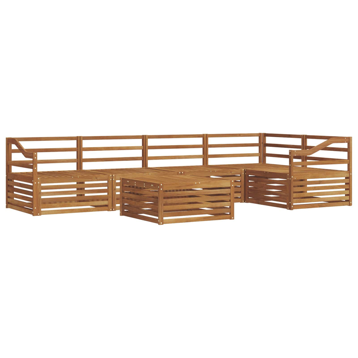 vidaXL Outdoor Sofa Set 6 pcs Natural 2