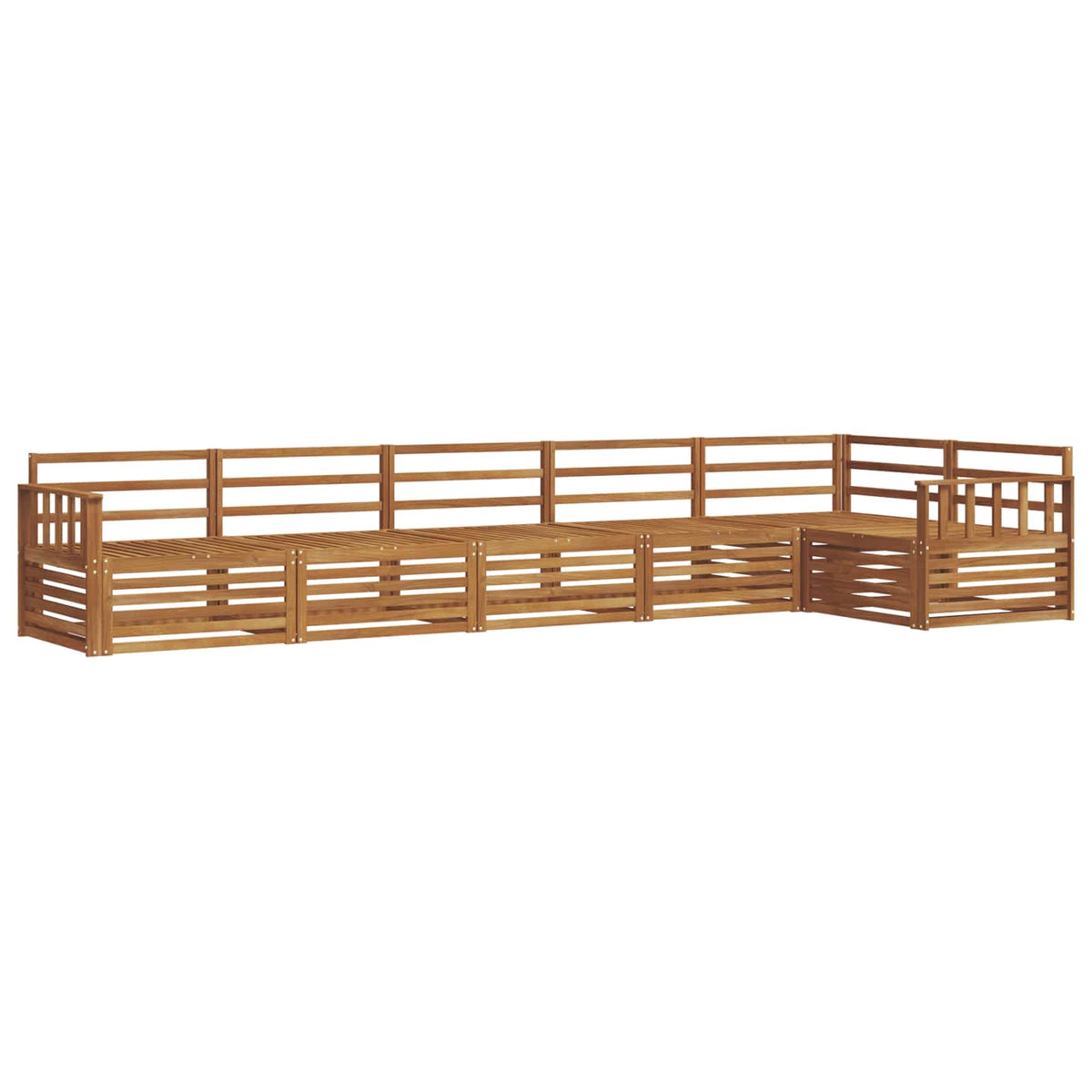 vidaXL Outdoor Sofa Set 6 pcs Natural 2