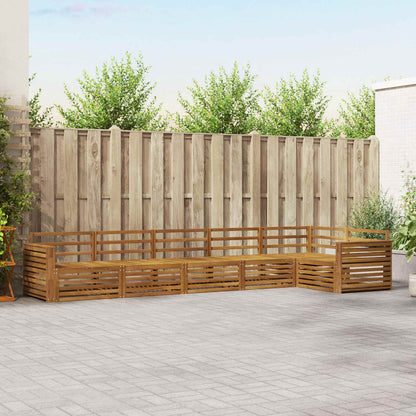 Outdoor Sofa Set 6 pcs Natural Wide flat