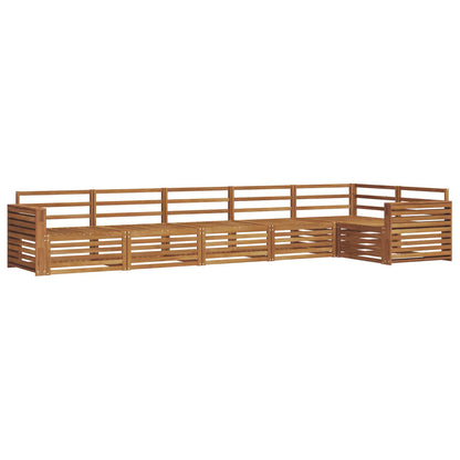 Outdoor Sofa Set 6 pcs Natural Wide flat