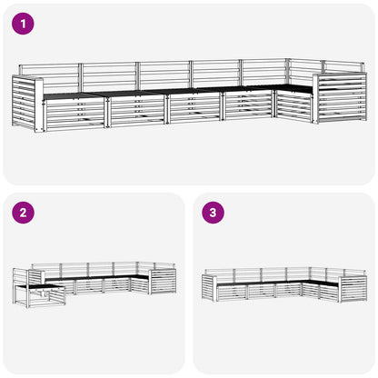 vidaXL Outdoor Sofa Set 6 pcs Natural 6