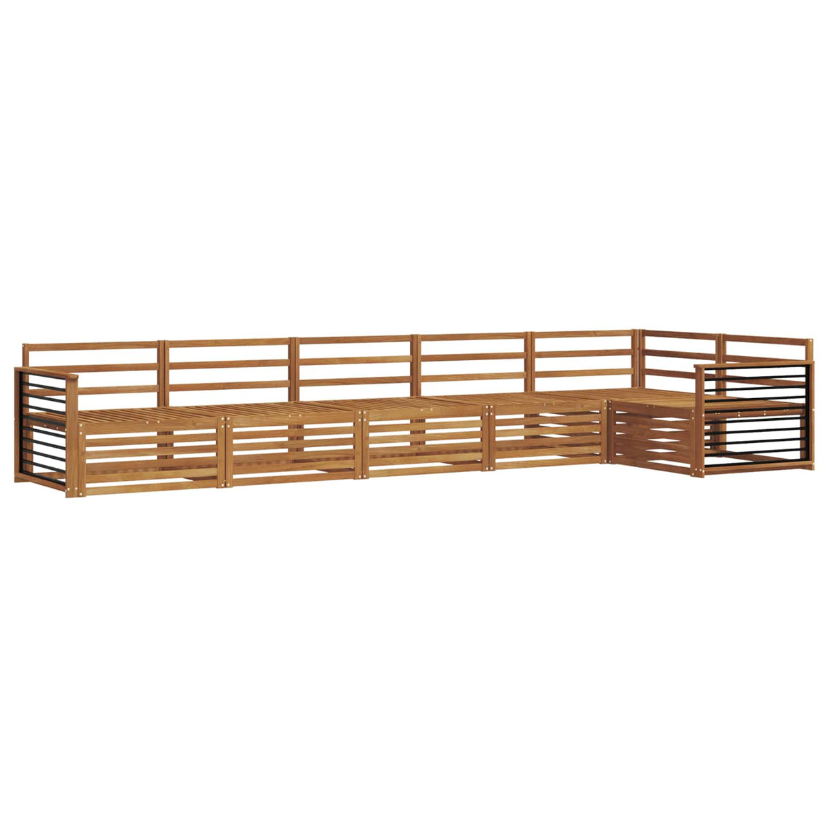 vidaXL Outdoor Sofa Set 6 pcs Natural 2