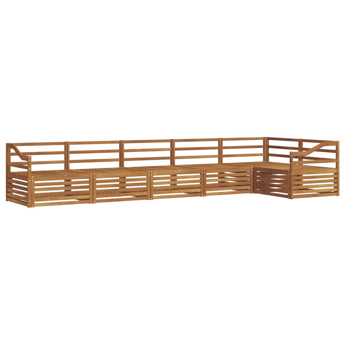 vidaXL Outdoor Sofa Set 6 pcs Natural 2