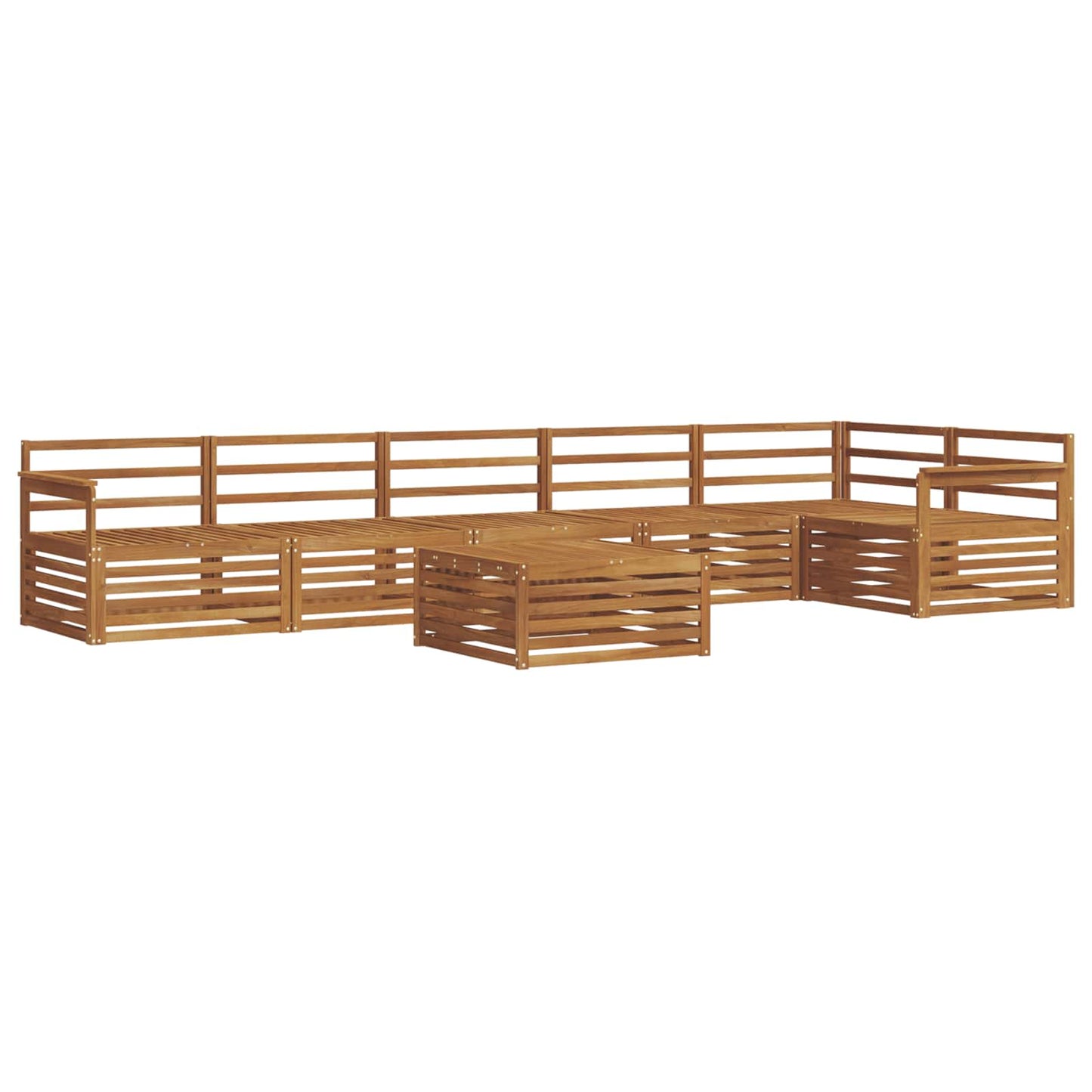 vidaXL Outdoor Sofa Set 7 pcs Natural 2