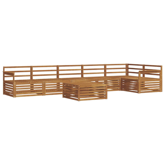 vidaXL Outdoor Sofa Set 7 pcs Natural 2