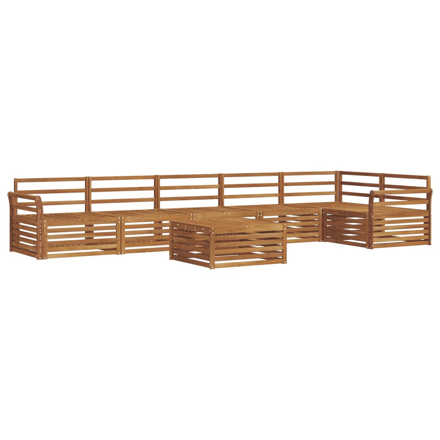 vidaXL Outdoor Sofa Set 7 pcs Natural 2