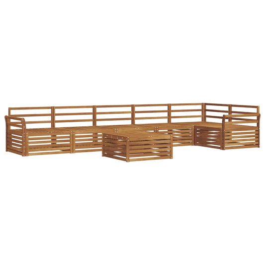 vidaXL Outdoor Sofa Set 7 pcs Natural 2