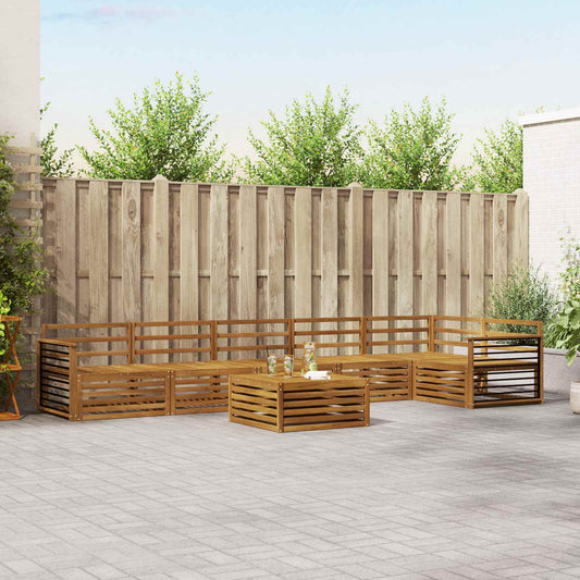 vidaXL Outdoor Sofa Set 7 pcs Natural 1