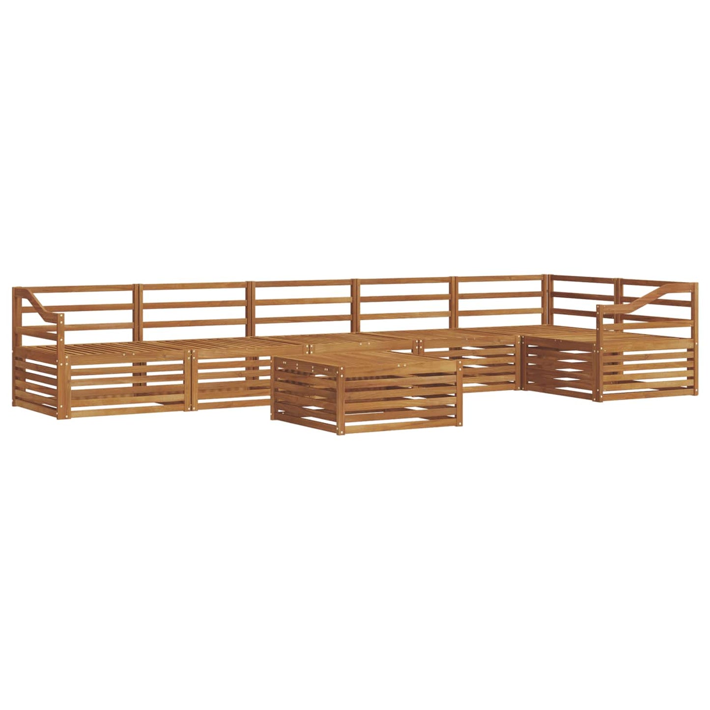 vidaXL Outdoor Sofa Set 7 pcs Natural 2