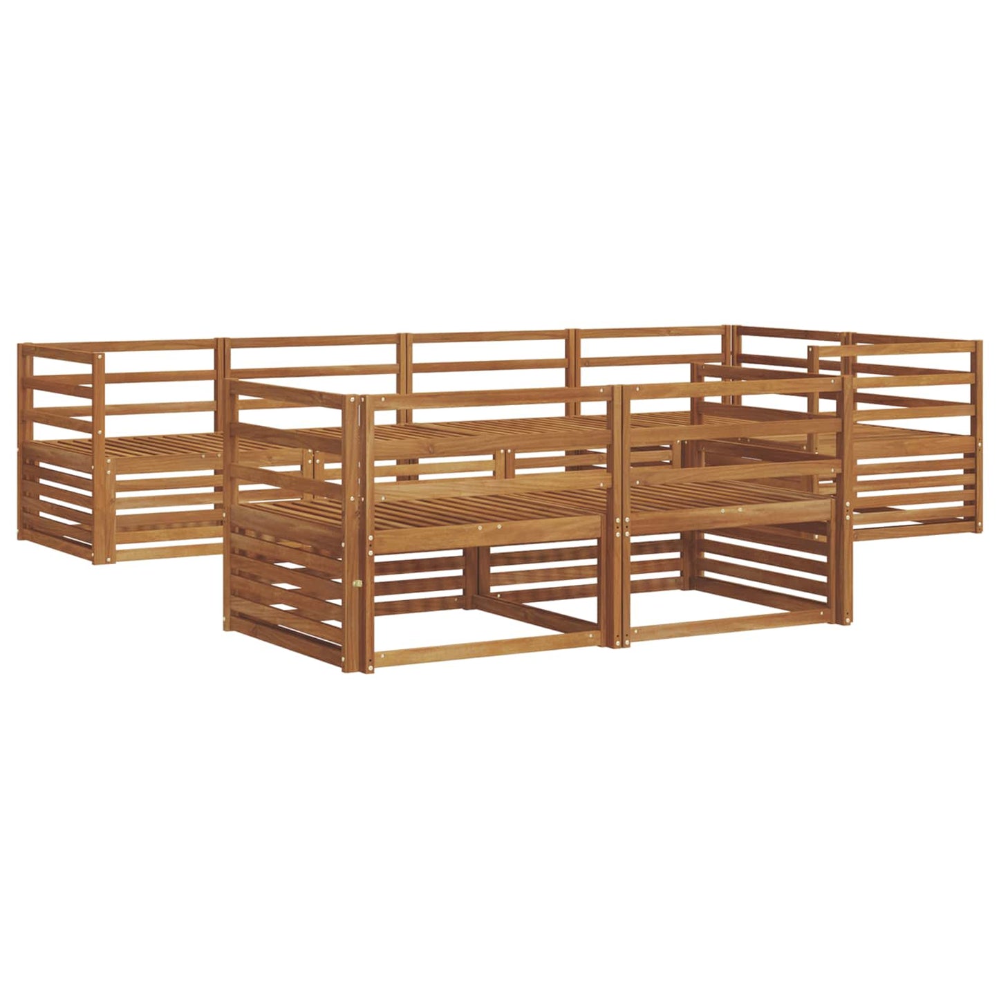 vidaXL Outdoor Sofa Set 7 pcs Natural Solid Acacia Wood 2