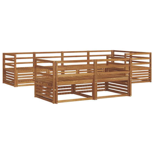 vidaXL Outdoor Sofa Set 7 pcs Natural Solid Acacia Wood 2