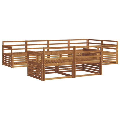 vidaXL Outdoor Sofa Set 7 pcs Natural Solid Acacia Wood 2