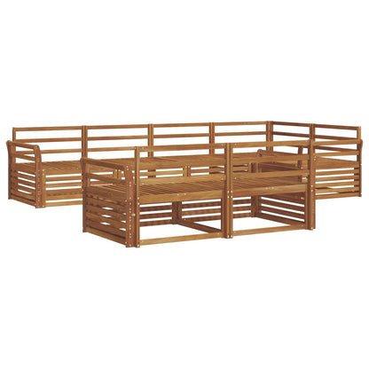 vidaXL Outdoor Sofa Set 7 pcs Natural Solid Acacia Wood 2