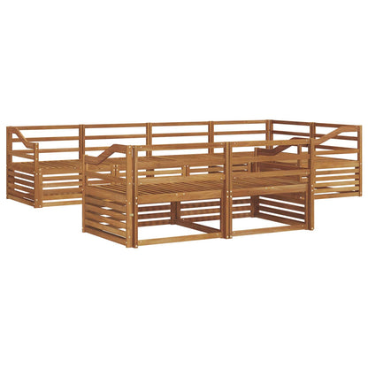 vidaXL Outdoor Sofa Set 7 pcs Natural Solid Acacia Wood 2