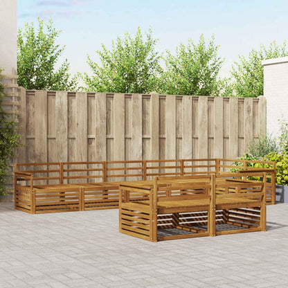 vidaXL Outdoor Sofa Set 8 pcs Natural Solid Acacia Wood 1