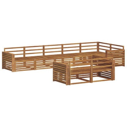 vidaXL Outdoor Sofa Set 8 pcs Natural Solid Acacia Wood 2