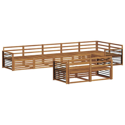 vidaXL Outdoor Sofa Set 8 pcs Natural Solid Acacia Wood 2