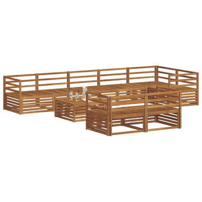 vidaXL Outdoor Sofa Set 9 pcs Natural Solid Acacia Wood 3