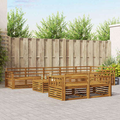 vidaXL Outdoor Sofa Set 9 pcs Natural Solid Acacia Wood 1
