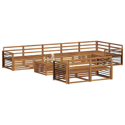 vidaXL Outdoor Sofa Set 9 pcs Natural Solid Acacia Wood 3