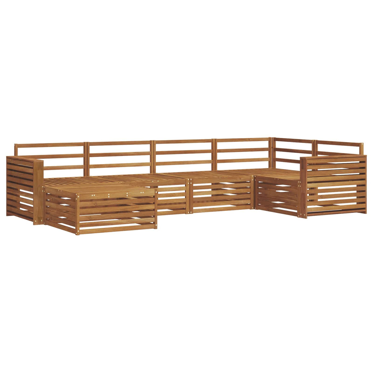 vidaXL Outdoor Sofa Set 6 pcs Natural 2