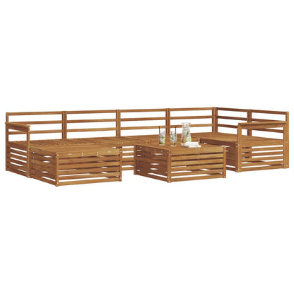 vidaXL Outdoor Sofa Set 7 pcs Natural Solid Acacia Wood 3