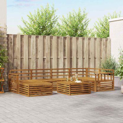 vidaXL Outdoor Sofa Set 7 pcs Natural Solid Acacia Wood 1