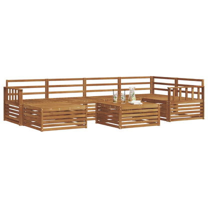 vidaXL Outdoor Sofa Set 7 pcs Natural Solid Acacia Wood 3