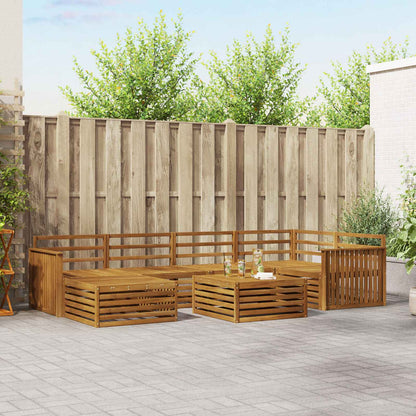 vidaXL Outdoor Sofa Set 7 pcs Natural Solid Acacia Wood 1
