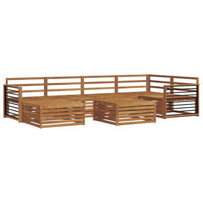 vidaXL Outdoor Sofa Set 7 pcs Natural Solid Acacia Wood 2
