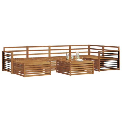 vidaXL Outdoor Sofa Set 7 pcs Natural Solid Acacia Wood 3