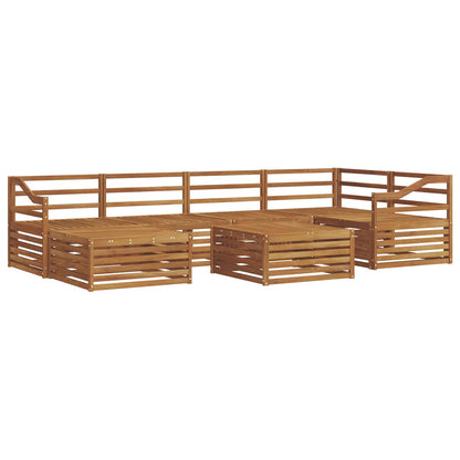 vidaXL Outdoor Sofa Set 7 pcs Natural Solid Acacia Wood 2