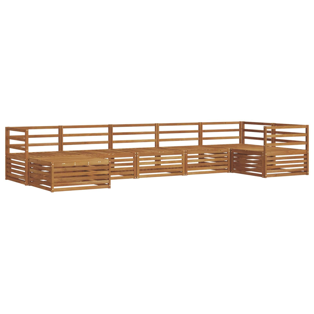 vidaXL Outdoor Sofa Set 7 pcs Natural 2