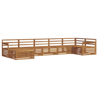 vidaXL Outdoor Sofa Set 7 pcs Natural 2