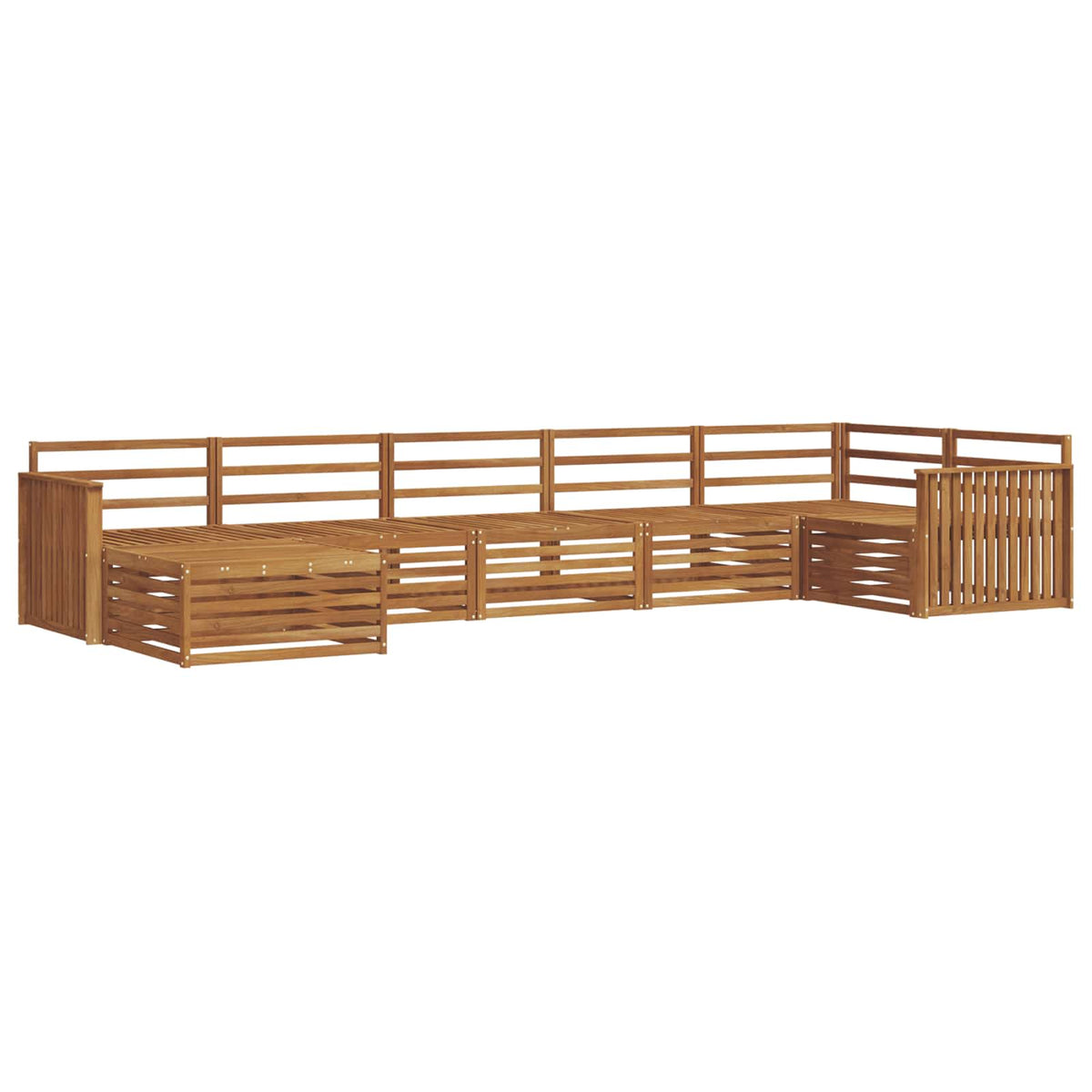vidaXL Outdoor Sofa Set 7 pcs Natural 2