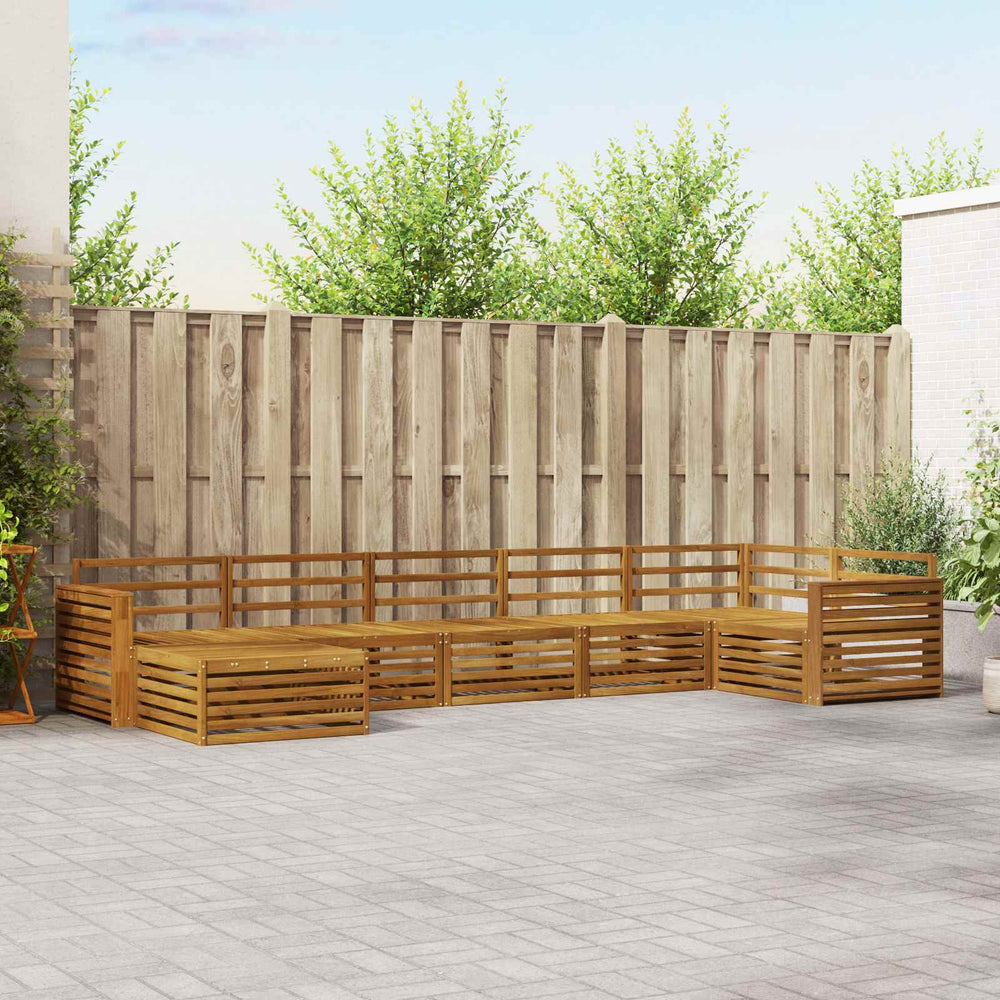 vidaXL Outdoor Sofa Set 7 pcs Natural