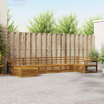 vidaXL Outdoor Sofa Set 7 pcs Natural 1
