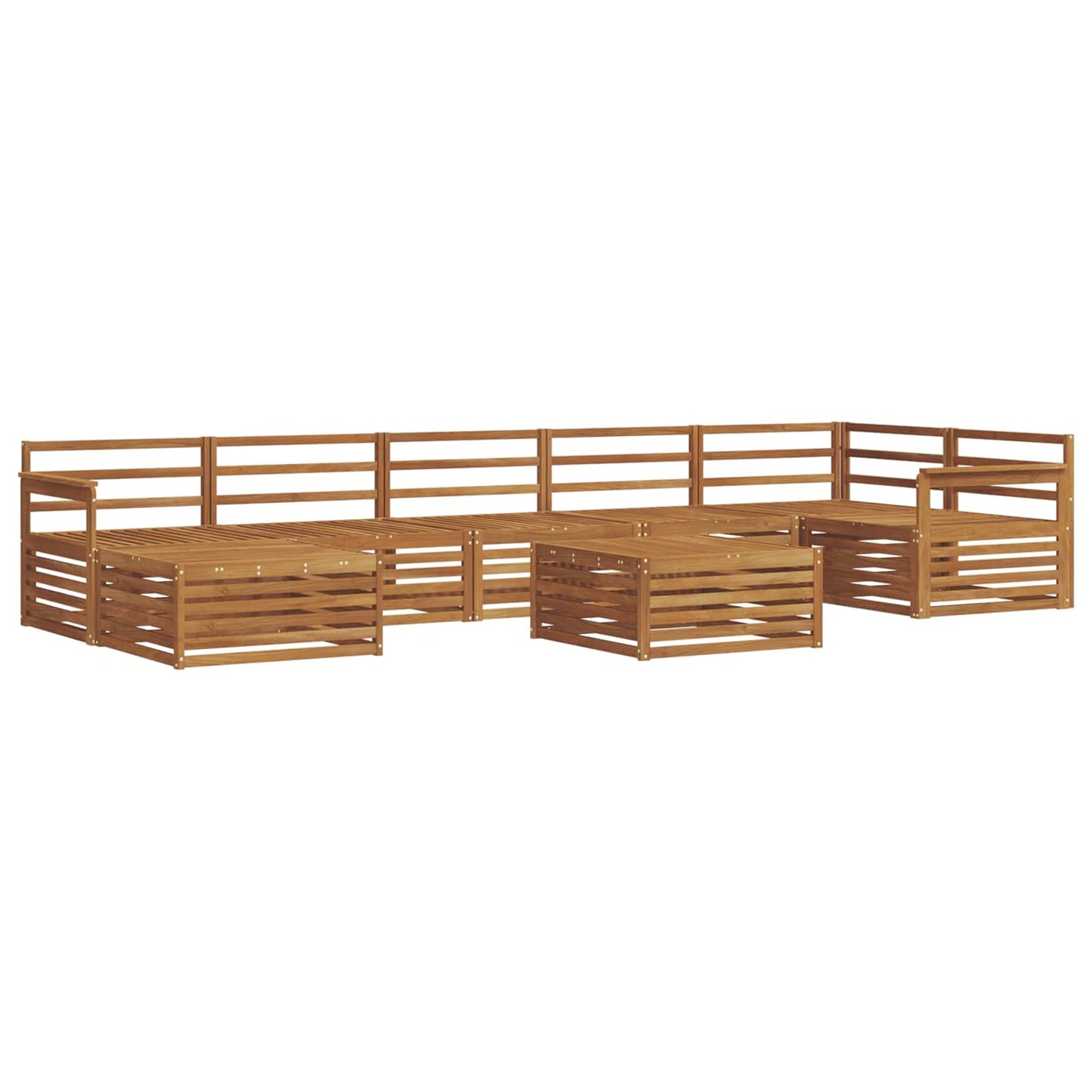 vidaXL Outdoor Sofa Set 8 pcs Natural 2