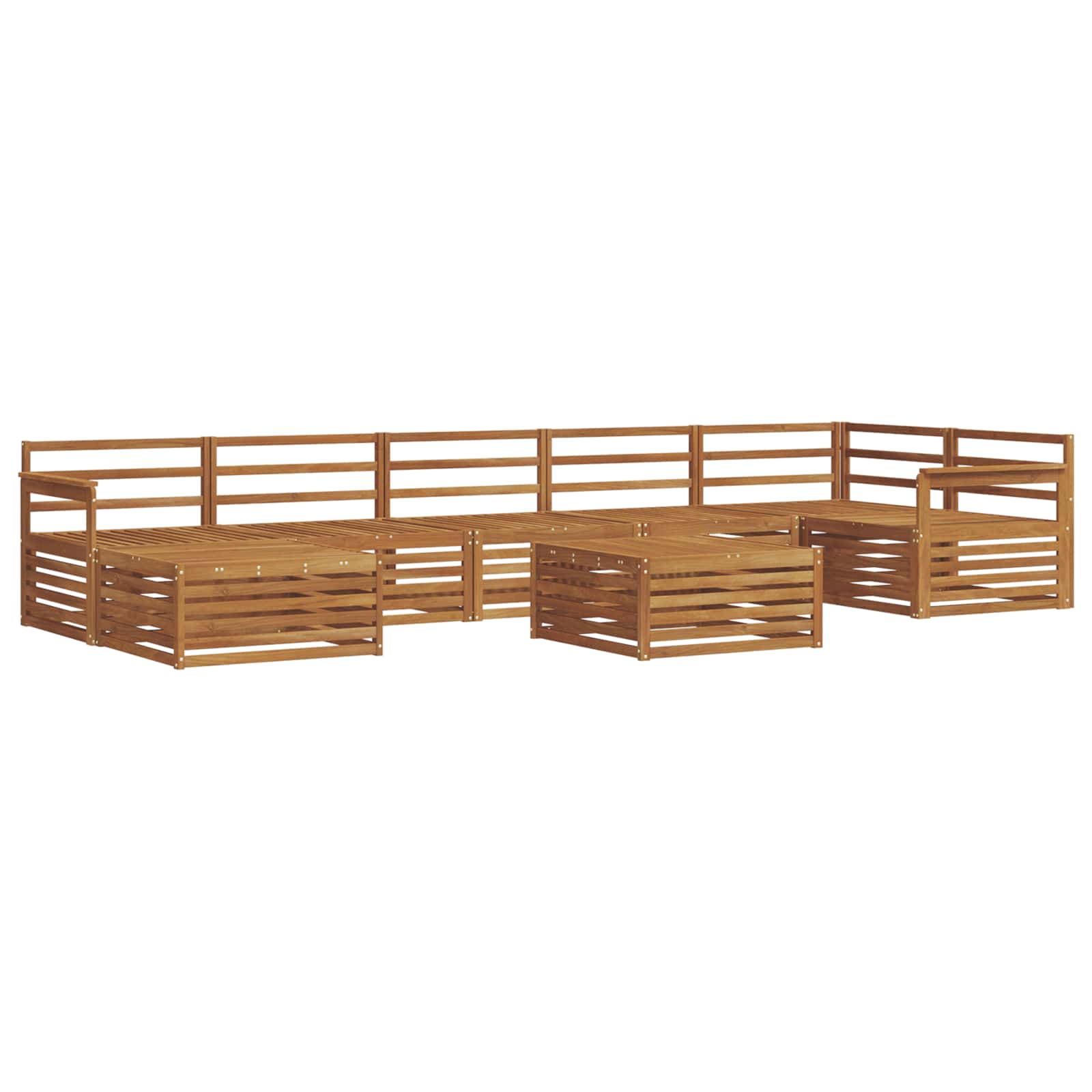 vidaXL Outdoor Sofa Set 8 pcs Natural 2