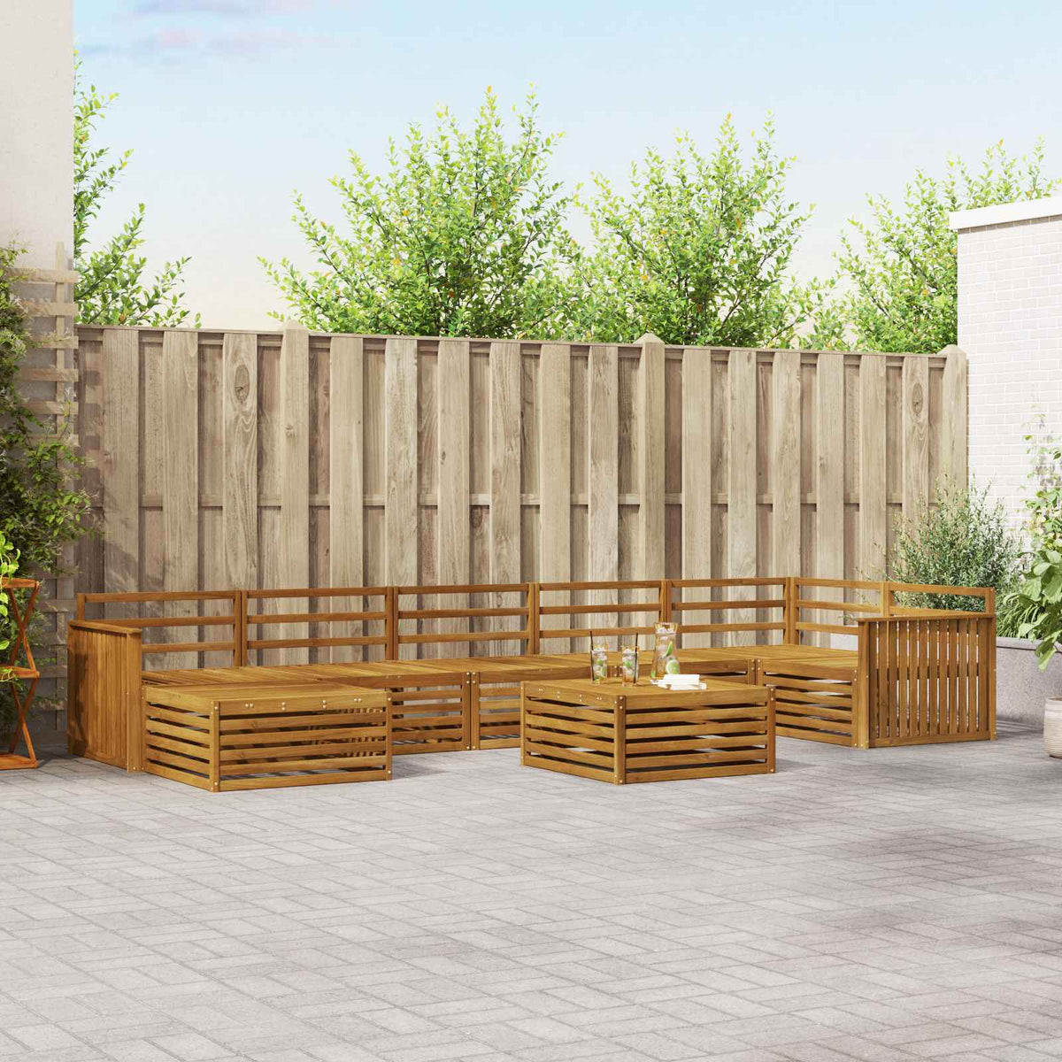 Outdoor Sofa Set 8 pcs Natural Track