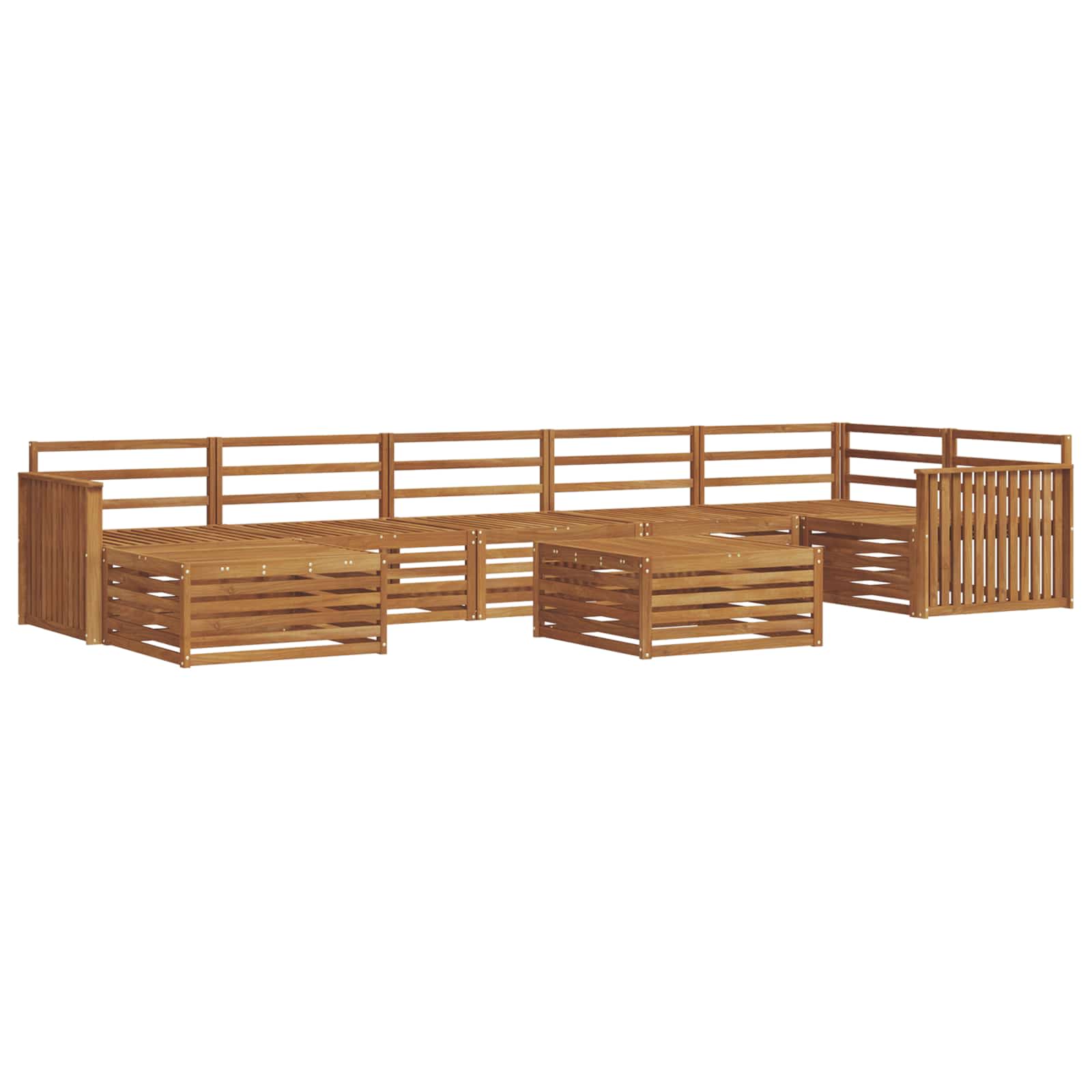 vidaXL Outdoor Sofa Set 8 pcs Natural 2