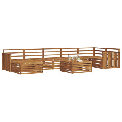 vidaXL Outdoor Sofa Set 8 pcs Natural 3
