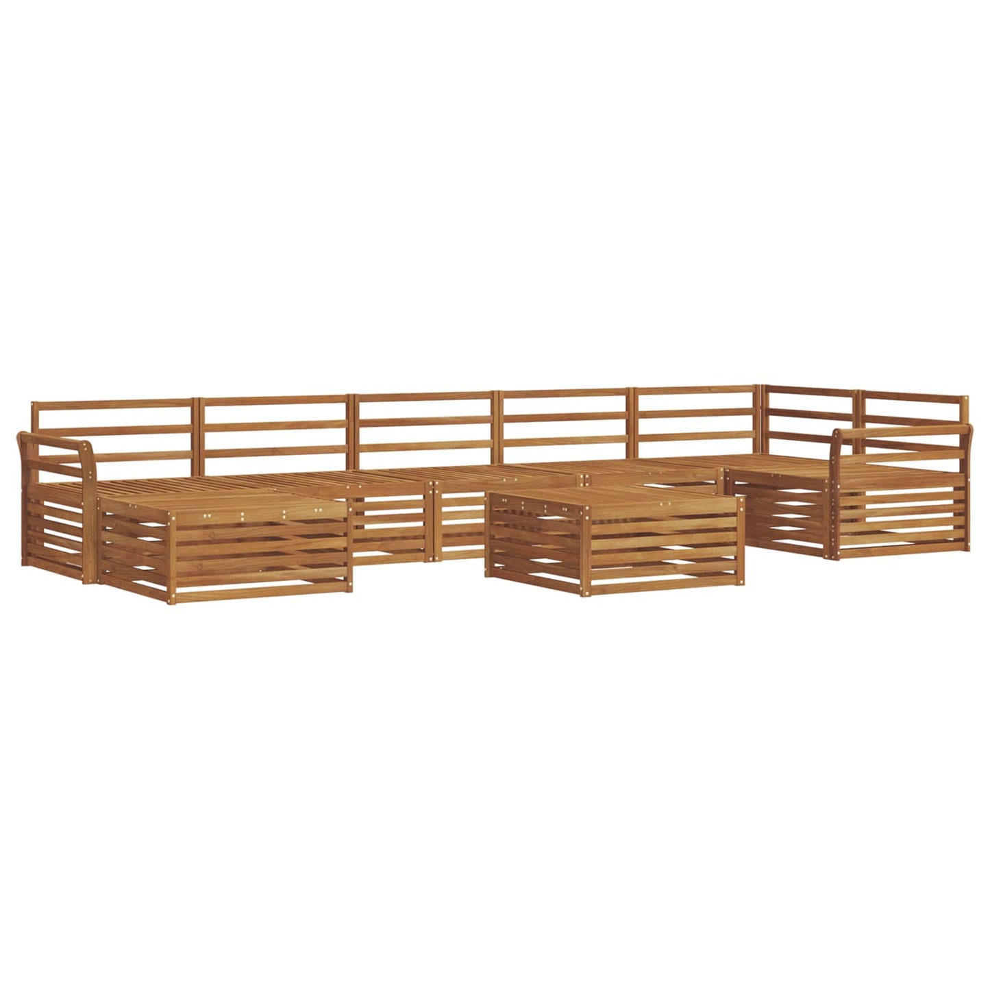 vidaXL Outdoor Sofa Set 8 pcs Natural 2