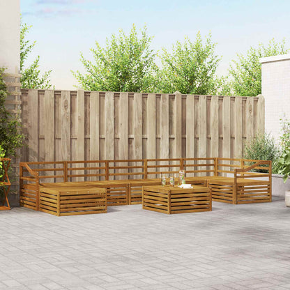 vidaXL Outdoor Sofa Set 8 pcs Natural 1