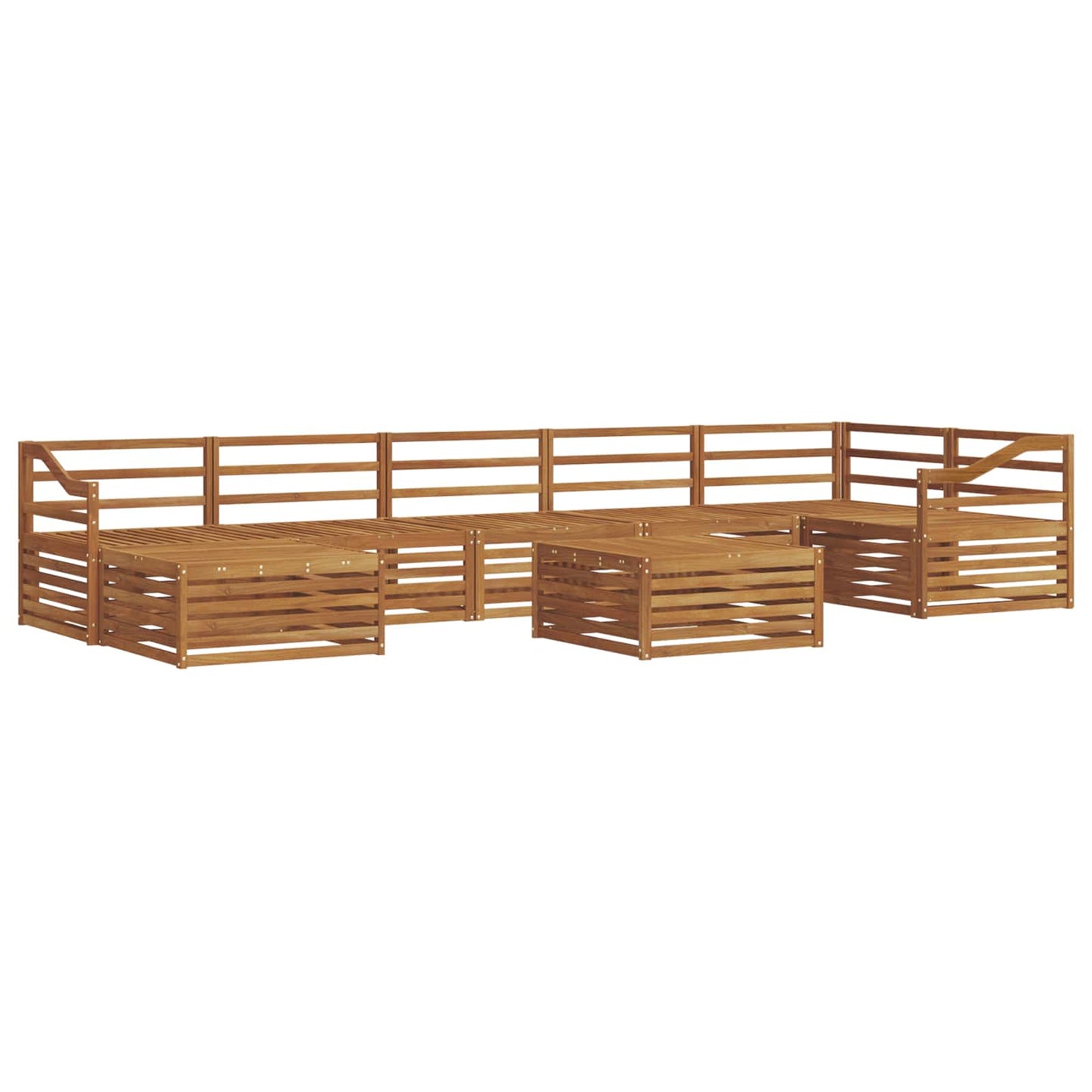vidaXL Outdoor Sofa Set 8 pcs Natural 2