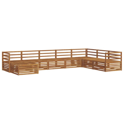vidaXL Outdoor Sofa Set 8 pcs Natural Solid Acacia Wood 2