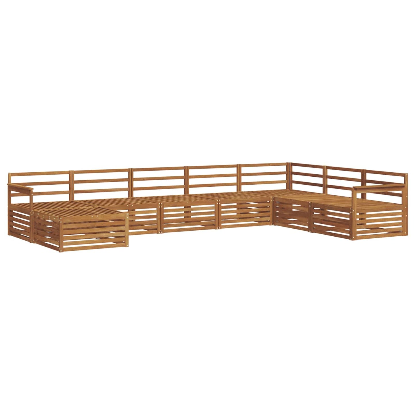 vidaXL Outdoor Sofa Set 8 pcs Natural Solid Acacia Wood 2